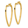 14K Polished Heart Hoop Earrings