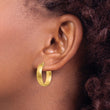 14K Small 5mm Satin Hoop Earrings