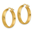 14K Medium x5mm Satin Hoop Earrings