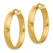 14K Large 5mm Satin Hoop Earrings