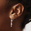 14K White Gold 3-D Seahorse Leverback Earrings - Birthstone Company