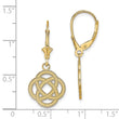 14K Small Celtic Eternity Knot Circle Leverback Earrings