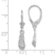 14k White Gold Flip Flop Leverback Earrings - Birthstone Company