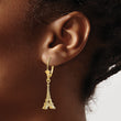 14K 3-D Eiffel Tower Leverback Earrings - Birthstone Company