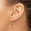 14K 3-D Peace Symbol Leverback Earrings - Birthstone Company