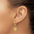 14k Turtle Leverback Earrings - Birthstone Company