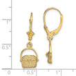14K Nantucket Basket Leverback Earrings