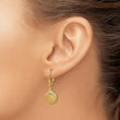 14K 2-D and Textured Scallop Shell Leverback Earrings - Birthstone Company