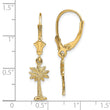 14K Mini Palmetto Palm Tree Leverback Earrings