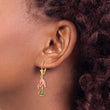 14K W/ Enamel 3-D Flamingo Leverback Earrings - Birthstone Company