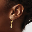 14K and Rhodium Flip Flop Leverback Earrings - Birthstone Company