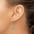 14K w/Rhodium Fancy Dangle Wire Earrings