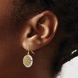 14K w/Rhodium Fancy Dangle Wire Earrings