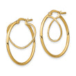 14k Twisted Circle Inside Hoop Earrings