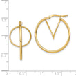 14k Twisted Circle Inside Hoop Earrings