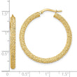 14k 3mm Diamond-cut Hoop Earrings