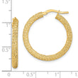 14k 2.65mm Diamond-cut Hoop Earrings