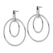 14k White Gold Gold Polished Post Dangle Earrings