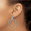 14k White Gold Gold Polished Post Dangle Earrings - Birthstone Company