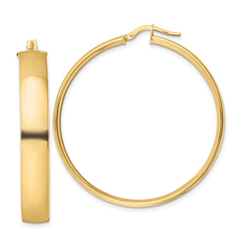 14K Polished Hoop Earrings