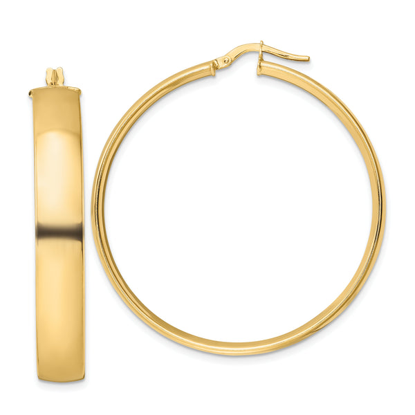 14K Polished Hoop Earrings