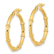14K Polished and Fancy Hoop Earrings