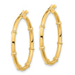 14K Polished and Fancy Hoop Earrings