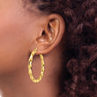14K Polished Twisted Hoop Earrings