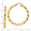 14K Polished Twisted Hoop Earrings