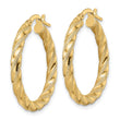 14K Polished Twisted Hoop Earrings