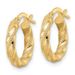 14K Polished Twisted Hoop Earrings
