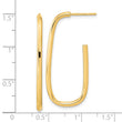 14K Polished J-Hoop Earrings