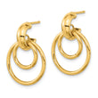 14K Polished Fancy Post Dangle Earrings