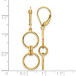14k Circle Dangle Leverback Earrings - Birthstone Company