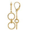14k Circle Dangle Leverback Earrings - Birthstone Company