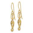 14K Oval Link Dangle Earrings
