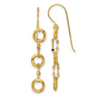 14K Three Circle Dangle Earrings