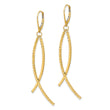 14K Polished Diamond Cut Fancy Dangle Leverback Earrings - Birthstone Company