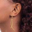14K Polished Diamond Cut Fancy Dangle Leverback Earrings - Birthstone Company