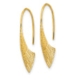 14K Polished Diamond-cut Fancy Dangle Earrings