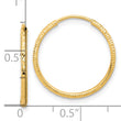 14k D/C 1.50mm Endless Hoop Earrings