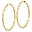 14k D/C 1.50mm Endless Hoop Earrings