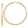 14k D/C 1.50mm Endless Hoop Earrings