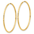 14k D/C 1.50mm Endless Hoop Earrings