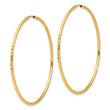 14k D/C 1.50mm Endless Hoop Earrings