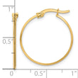 14K Polished Knife Edge Hoop Earrings