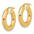 14K Polished Tube Hoop Earrings
