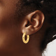 14K Polished Tube Hoop Earrings