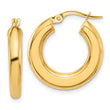 14K Polished Tube Hoop Earrings