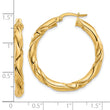 14k Polished Twisted Hoop Earrings